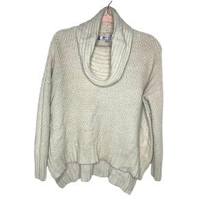 JENNIFER LOPEZ Cream Oversized Cowl Neck Sweater XS